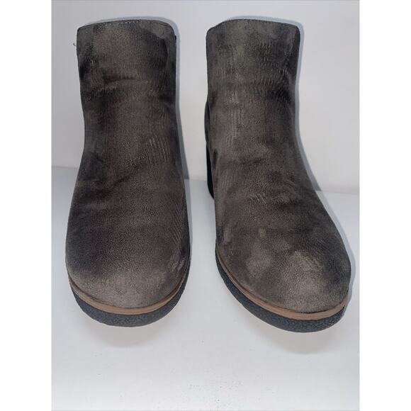 Dr. Scholl’s Women’s Size 8M Lean in Grey Suede Wedge Comfort Ankle Booties - Picture 11 of 15